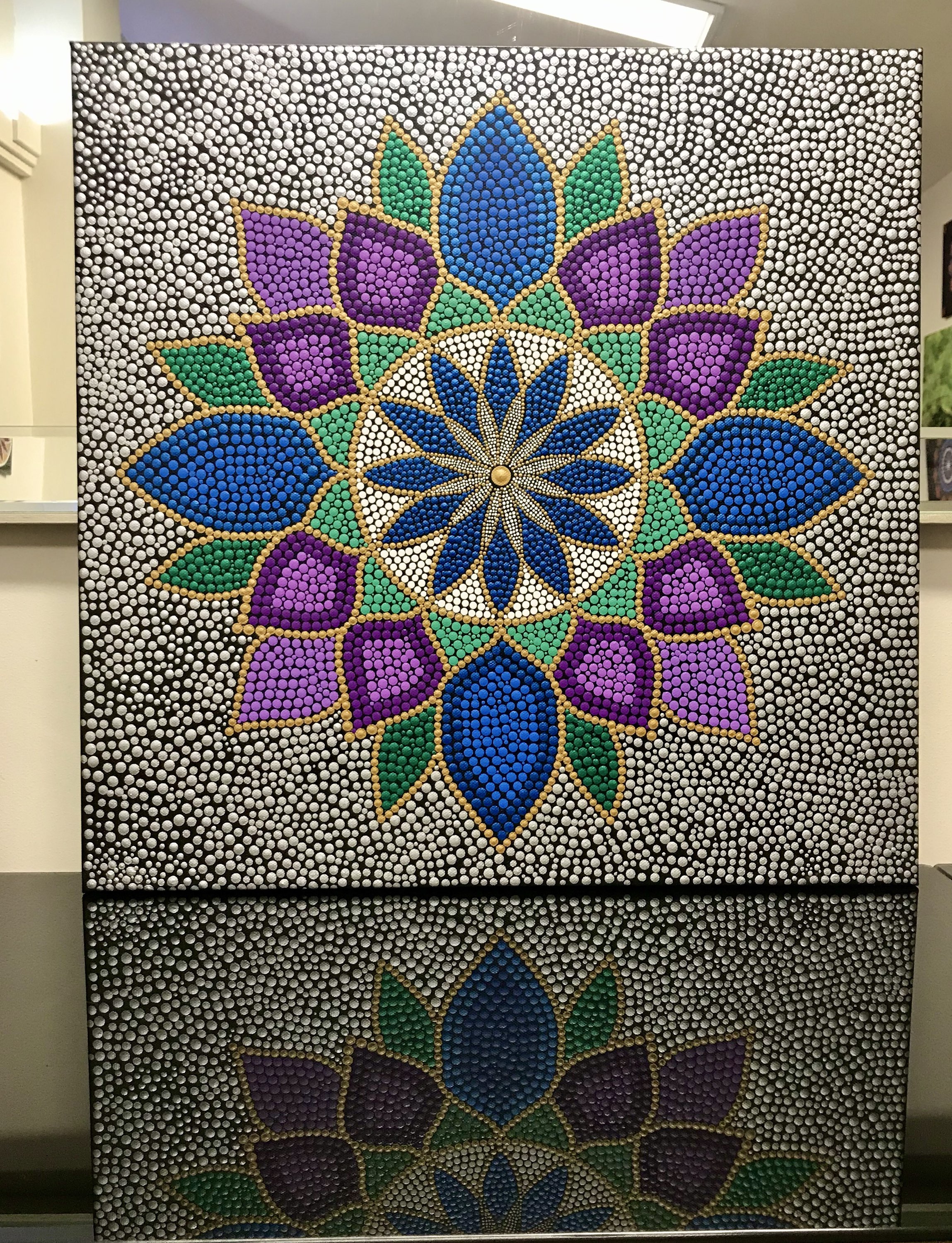 Indigo Bloom — large blue mandala